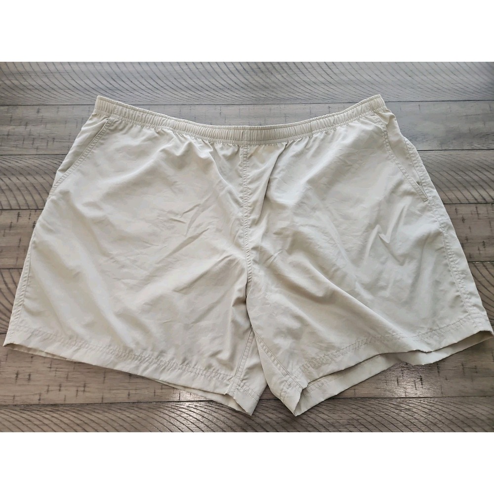 Duluth Trading Nylon Shorts 2XL Men Beige Drawstring Outdoor Sporty Gorpcore